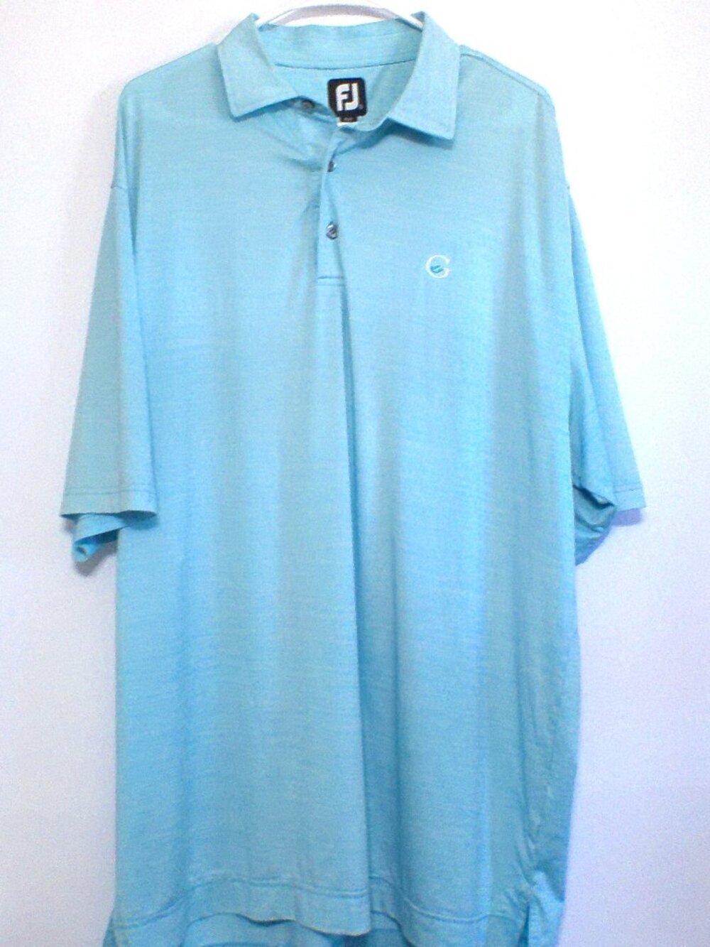 FootJoy FJ Polo Shirt XL Light Blue Golf Performance Short Sleeve